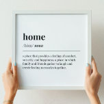 Poster Definição de casa<br><div class="desc">Este poster apresenta uma definição emocionante de casa.</div>