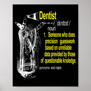 Poster definição de dentista assistente dentário