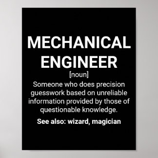Poster Definição de Engenheiro mecânico