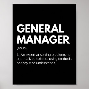 Poster Definição de Engraçado do General Manager