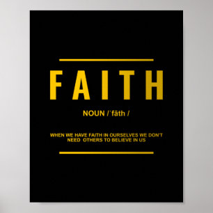 Poster Definição de Fé   Cotação Inspirativa