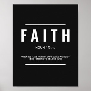 Poster Definição de Fé Cotação Inspirativa