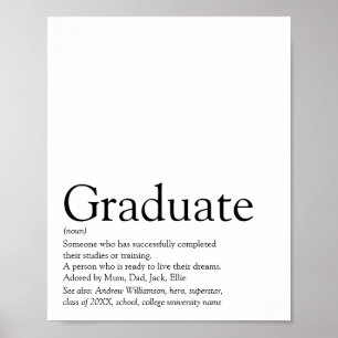 Poster Definição de Graduado Personalizada Moderna
