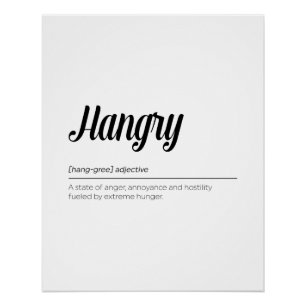 Póster Definição de Hangry
