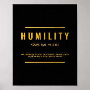 Poster Definição de Humildade   Cotação Inspirativa