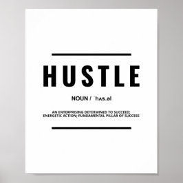 Poster Definição de Hustle | Citação Motivacional