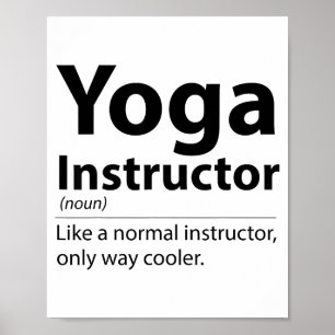 Poster Definição de Instrutor de Yoga Legal Engraçado Ama