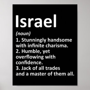 Poster Definição de Israel Nome Personalizado Aniversário