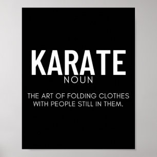 Poster Definição de Karate Karateka Engraçado