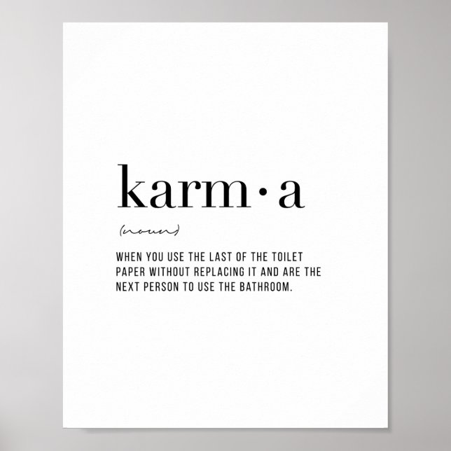 Poster Definição de Karma (Frente)