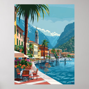 Poster Definição de Lúgano Idílico - Posto de Arte de Car
