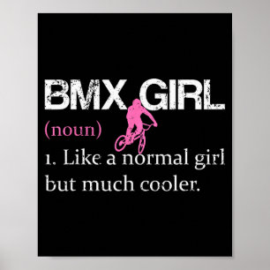 Poster Definição de Menina de Bmx Engraçado Mulheres de B