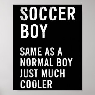 Poster Definição de Menino de Futebol Engraçado