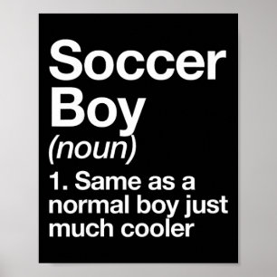 Poster Definição de Menino de Futebol Engraçado Esportes