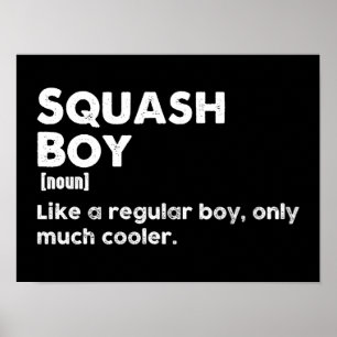 Poster Definição de Menino de Squash Engraçada Jogador de