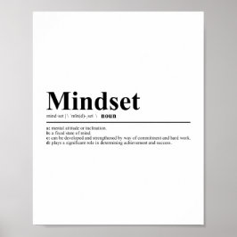 Poster Definição de Mindset | Citação Motivacional