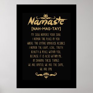 Poster Definição de Namaste do Budismo Inspirador