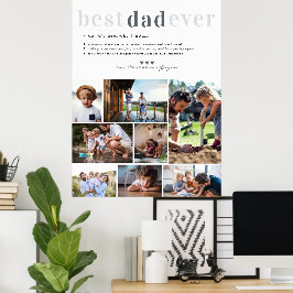 Poster Definição de Pai | 8 Fotos Personalizadas