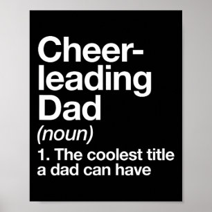Poster Definição de Pai de Cheerleading Engraçado Esporte