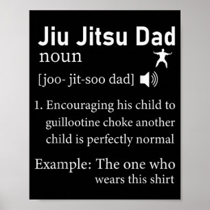 Poster Definição de Pai de Jiu Jitsu Engraçado Artes Marc
