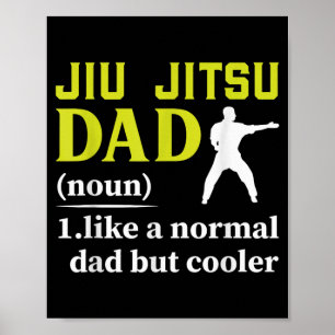 Poster Definição de Pai de Jiu Jitsu Engraçado Lutador de