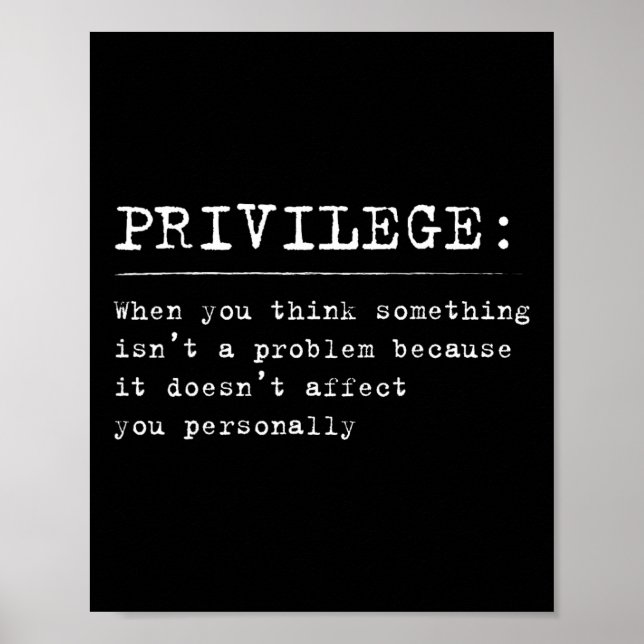 Poster Definição de Privilégio Igualdade e Direitos Civis (Frente)
