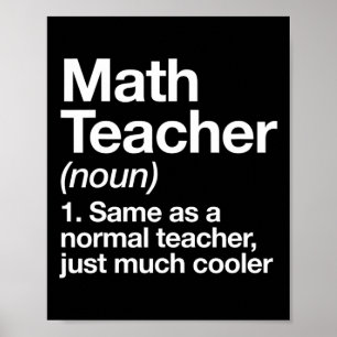 Poster Definição de Professor de Matemática Engraçado Byc