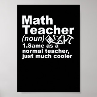 Poster Definição de Professor de Matemática Humor de Mate