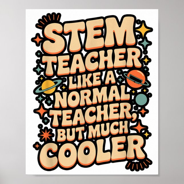 Poster Definição de Professor de Stem Engraçado Ciência M (Frente)