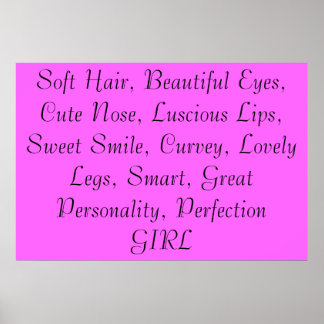 Póster Definição de rapariga