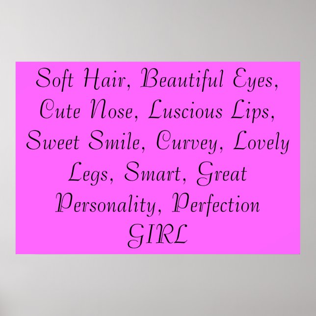 Póster Definição de rapariga (Frente)