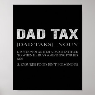 Poster Definição de Roupa de Definição de Imposto do pai 