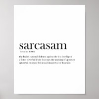 Definição de Sarcasmo preto e branco