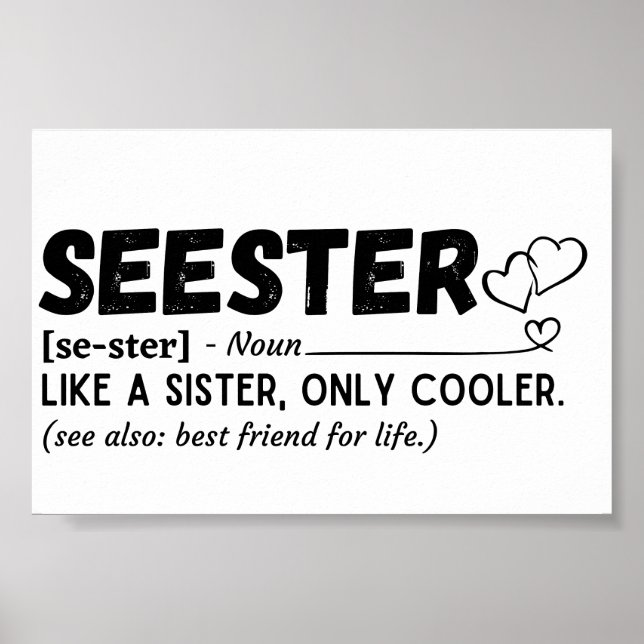 Poster Definição de Sister Funny Seester (Frente)