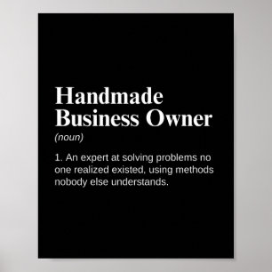 Poster Definição de Trabalho Engraçado do Proprietário de