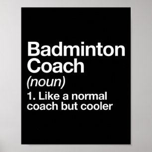 Poster Definição de Treinador de Badminton Esportes Trein