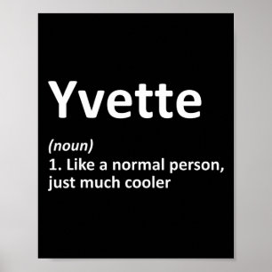 Poster Definição de Yvette Nome Personalizado Aniversário