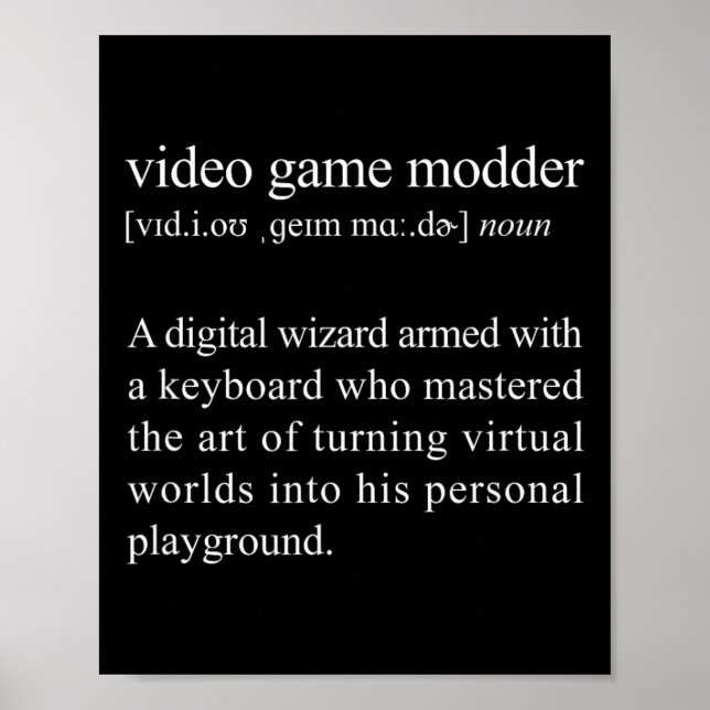 Poster Definição do Modder de Jogo de Vídeo - Modulação d (Frente)