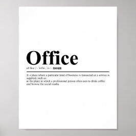 Poster Definição do Office | Citação Engraçada
