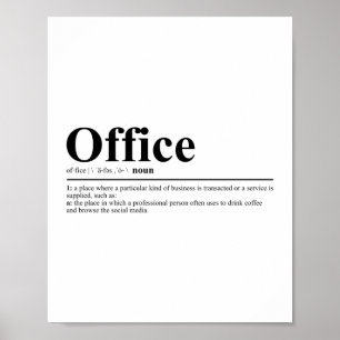 Poster Definição do Office Citação Engraçada