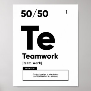 Poster Definição do trabalho em equipe Motivação