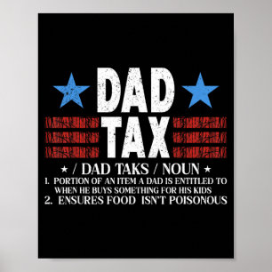 Poster Definição Engraçada de Imposto do Papai Dia dos Pa