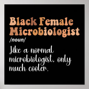 Poster Definição engraçada de microbiologista feminina ne