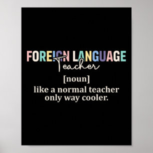 Poster Definição engraçada de professor de língua estrang