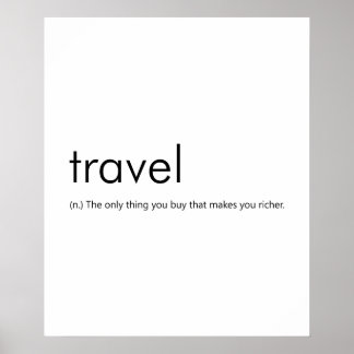 Poster Definição Engraçada De viagem - Faz Você Mais Rico