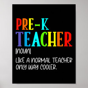 Poster Definição Engraçada para Professor de Pré-escola d