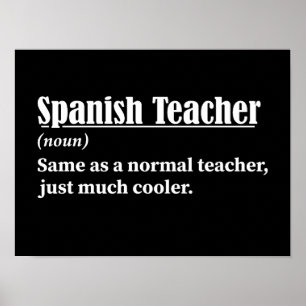 Poster Definição Engraçado de Professora Espanhol