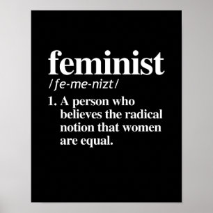 Poster Definição feminista - uma pessoa que acredite