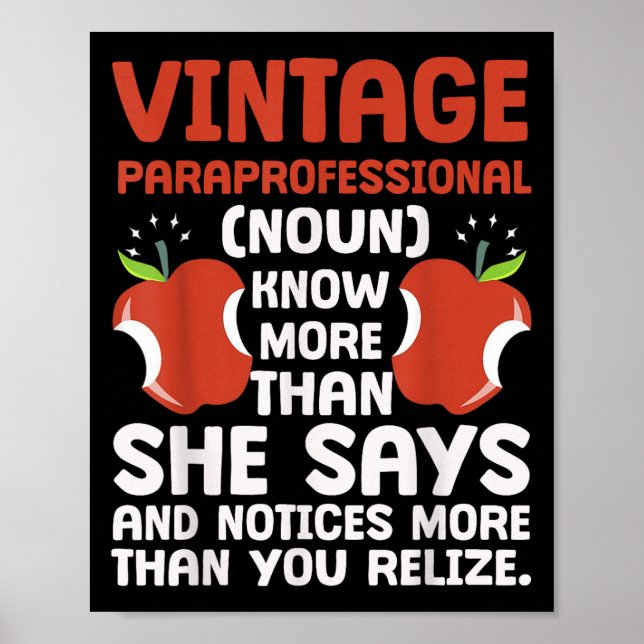 Poster Definição Paraprofissional do Orgulho de Educação (Frente)