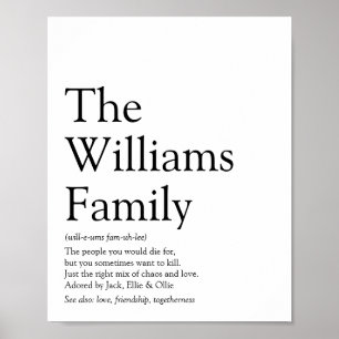 Poster Definição Personalizada da Sua Família